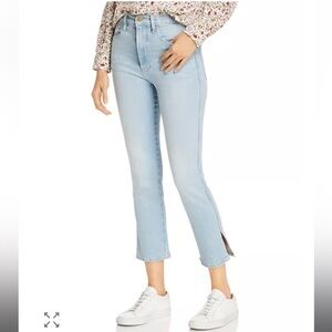 Frame Denim Le Sylvie Crop Side-Slit Ankle Straight-Leg Jeans